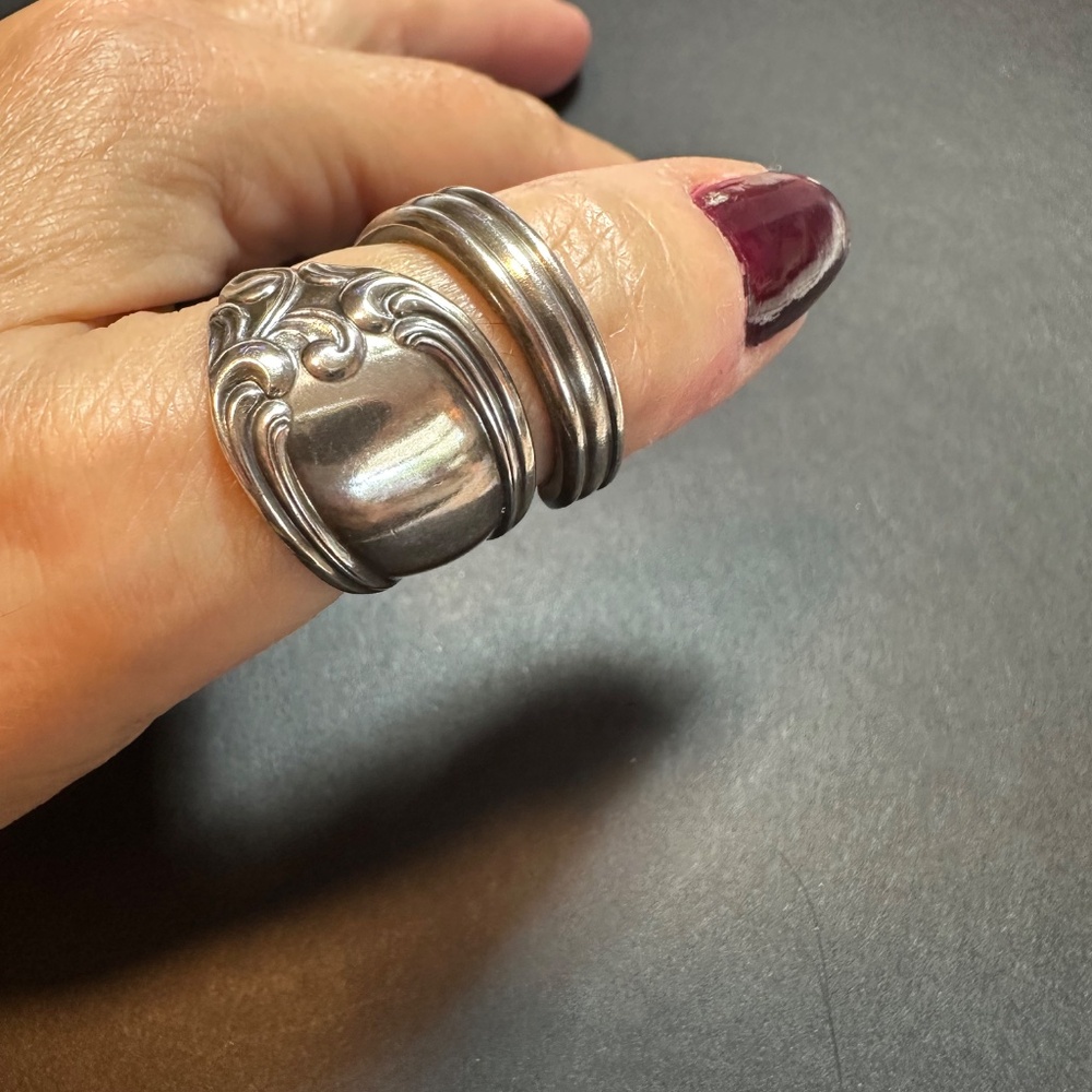 VINTAGE SPOON RINGS - FLOURISH - Picture 3 of 3